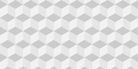 Minimal vector cubes geometric tile and mosaic wall grid backdrop hexagon technology wallpaper background. white and gray block cube structure backdrop grid triangle texture vintage design.