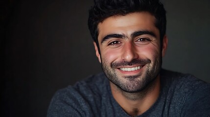 Wall Mural - A handsome Armenian man. Armenia. A friendly young man smiles warmly at the camera, radiating positivity and confidence. . #motw