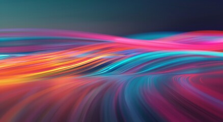 Wall Mural - Vibrant Light Trails Creating Abstract Patterns in Motion at Night