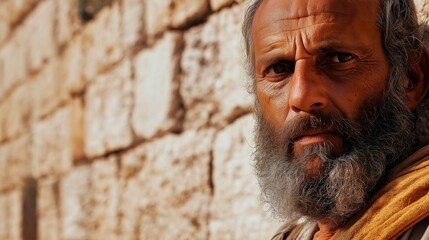 Wall Mural - old man in traditional costume