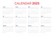 © Rizq - Calendar for 2025, week starts Monday design template transparent background.