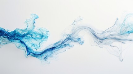 The image is a blue and white swirl of smoke