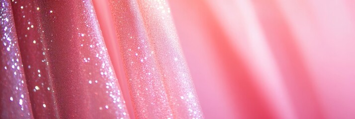 Sticker - Discover and explore the stunning beauty of shimmering pink fabric, ideal for fashion and design inspiration