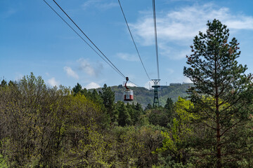 cable car on mountain