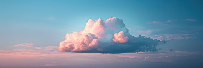 Wall Mural - Isolated fluffy cloud in the morning atmosphere