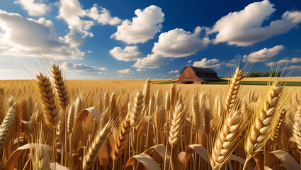 wheat field in the summer