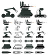 © Leandro - Unmanned ground vehicle UGV patrol robot vector illustration