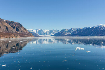 An image capturing the stark reality of melting ice caps, symbolizing the profound effects of climate change on the polar regions and the global ecosyste