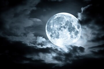 Wall Mural - an image capturing the magic of the moon's presence in the night sky, its phases and silvery glow ca