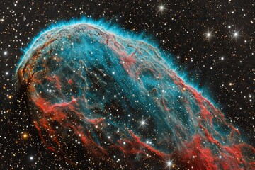 Wall Mural - an image highlighting the elegant and graceful features of a universe nebula, with its delicate tend