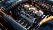 © Penatic Studio - Polished Chrome Engine of a Vintage Black Car