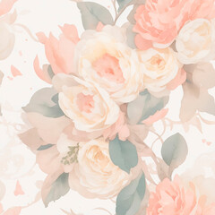   seamless watercolor pink rose background