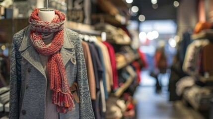 Poster - Mannequin Dressed in Casual Autumn Outfit at a Fashion Store