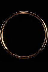 Poster - Simple design featuring a gold circle centered on a black background, ideal for use as a logo or icon