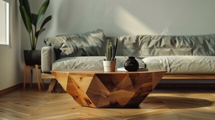 Sticker - Geometric coffee table with minimalist design