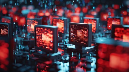Tech outage concept and IT Crash or internet cybersecurity as a global system failure and error downtime or computer glitch as a hardware or software malfunction as a computing