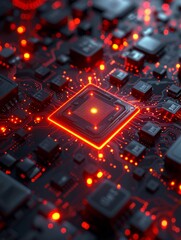 AI. Circuit board. Technology background. Central Computer Processors CPU concept. Motherboard digital chip. Tech science background. Integrated communication processor