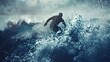 © Valentyna - Exciting surfing action with waves and spray captured in high detail, showing the thrill of the sport