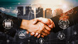 © InfiniteFlow - Human Resources Recruitment and People Networking Concept. Modern graphic interface showing professional employee hiring and headhunter seeking interview candidate for future manpower.
