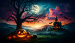 © Photo - Photo a Halloween landscape background