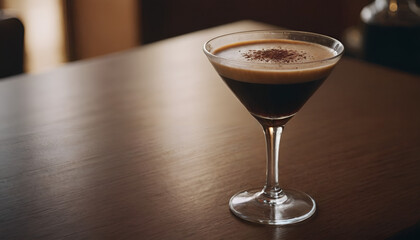 Wall Mural - espresso martini on a counter table