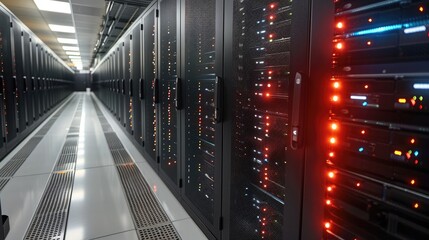 Leinwandbilder - Servers backup in data center. Innovative Data Backup Solutions. Generative AI.
