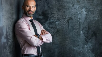 The confident businessman in shirt