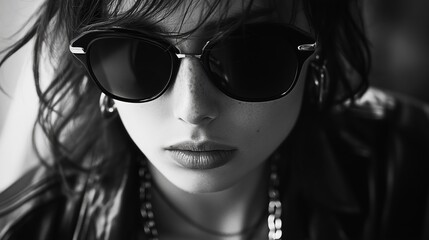 Stylish Portrait in Black and White