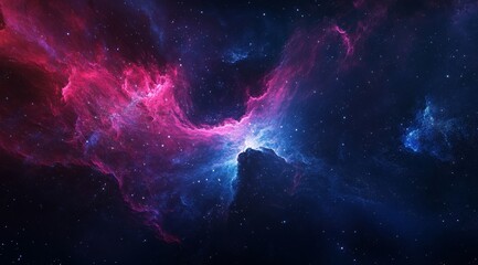 Wall Mural - This is truly a breathtaking view of a cosmic nebula, showcasing an array of vibrant colors in the depth of space