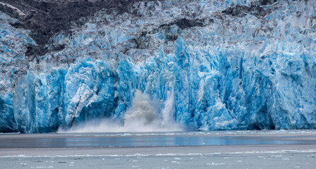 Dawes Glacier Calving in Alaska Wallpaper due to Global Warming