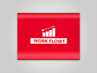 red flat sale web banner for work flow banner and poster