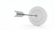 © umut hasanoglu - A black arrow strikes the center of a white target against a light background, symbolizing precision.