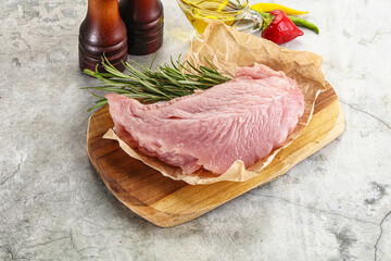 Wall Mural - Raw turkey breat fillet for cooking