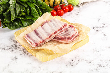 Wall Mural - Raw lamb ribs for cooking