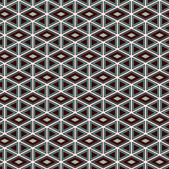 Poster - Ethnic, tribal seamless surface pattern. Native americans style background. Repeated diamond, triangles ornament. Geometric figures motif. Boho chic digital paper, textile print. Modern geo wallpaper.