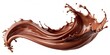 © sarinya - Smooth wave of chocolate splashing against white background, perfect for culinary and dessert presentations, chocolate