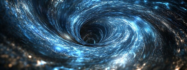 Aufkleber - Swirling Digital Maelstrom of Code and Light, Representing AI Algorithms Complexity in Cosmic Futuristic Space