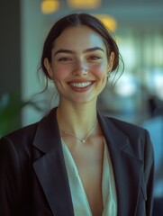 Wall Mural - Professional Portrait of a Smiling Woman