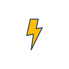 Poster - Lightning icon vector. electric icon vector. power icon. energy sign