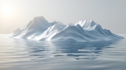 Wall Mural - A majestic iceberg rises from the calm waters of the ocean