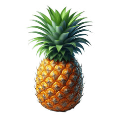 Wall Mural - Ripe, juicy pineapple isolated on transparent background, perfect for tropical food or healthy diet, png