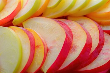 Poster - A vibrant arrangement of thinly sliced fruits showcasing their colorful layers.