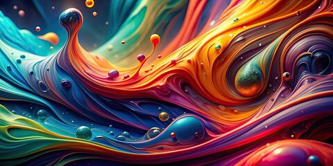 Abstract liquid wallpaper with vibrant colors and fluid movement, texture, background, design, colorful, flow, dynamic