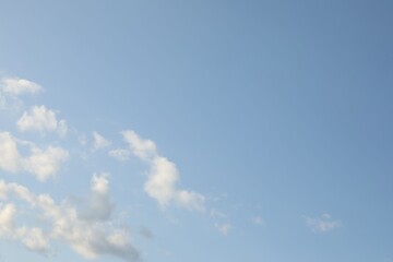 Canvas Print - Picturesque view of blue sky with fluffy clouds