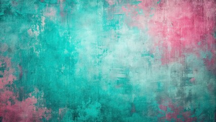 Wall Mural - Mid century modern grunge abstract background in teal and pink, mid century, modern, grunge, abstract, background, teal, pink