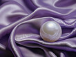 © Digital Waves - White Pearl on a Purple Silk Cloth