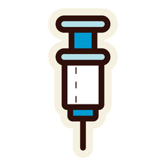 Sticker - syringe injection icon sticker