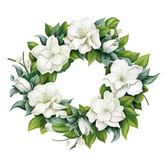 Isolated Clean Floral Wreath Transparent PNG Files Beautiful Flower Graphic Resource