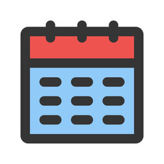 Wall Mural - calendar outline fill icon