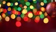 © Jeffrey Sturm - Festive red Christmas ornament with blurred multicolored bokeh lights in the background. Perfect for holiday-themed social media posts or festive website banners.
